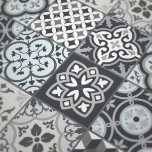 Fliesenaufkleber für Küche und Bad - Marokkanisch Patchwork Grau