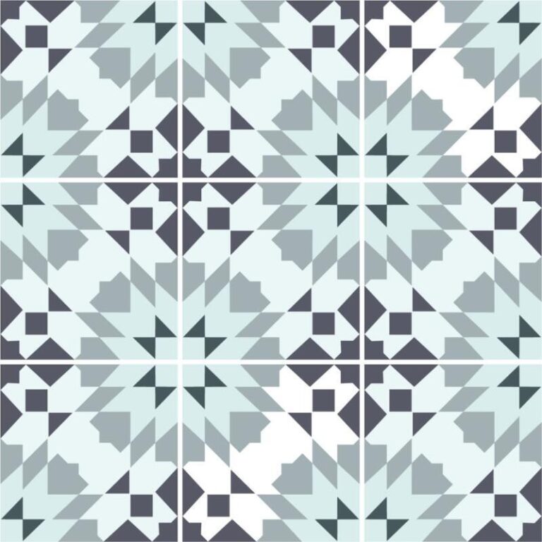 Fliesenaufkleber für Bad und Küche - Geometrisch - Grüner Stern – Bild 2