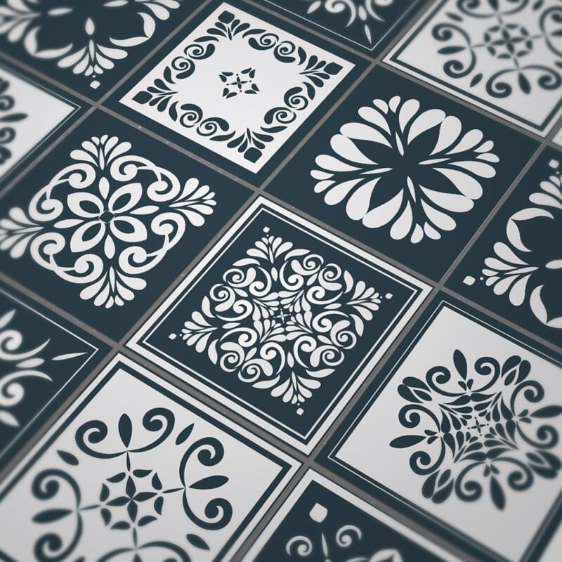 Fliesenaufkleber für Küche und Bad - Portugiesisch Blaugrau – Bild 2