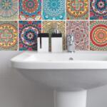Fliesenaufkleber für Bad Deko u. Küche - Mandala Bunt