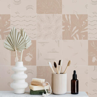 Klebefliesen für Küche und Badezimmer - Strichkunst Pastell