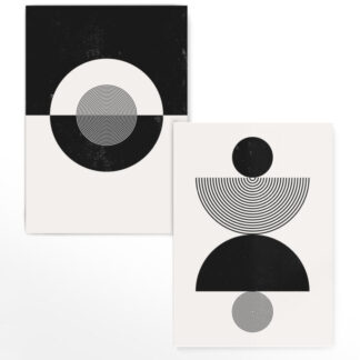 Zeitgenössische Abstrakte Minimalistische Geometrische Formen - Poster Set