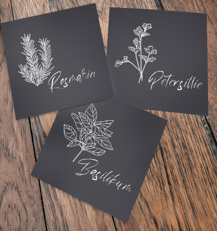 Küchenkräuter Gewürze Pflanzen - Fliesenaufkleber für die Küche – Bild 2