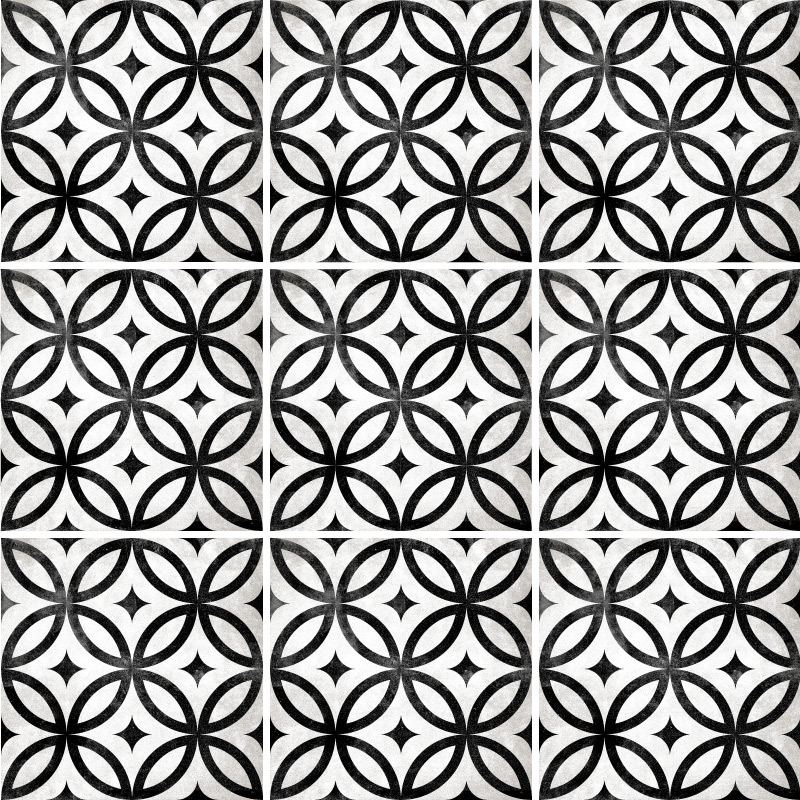 Bodenfliesenaufkleber für Küche und Badezimmer - Ornamente Zement-Optik – Bild 2