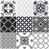 Fliesenaufkleber für Küche und Bad - Marokkanisch Patchwork Schwarz Weiß