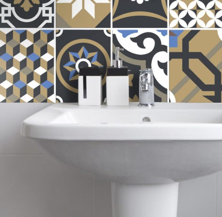 Fliesenaufkleber für Küche & Badezimmer - Orientalisch Geometrisch Patchwork – Bild 2