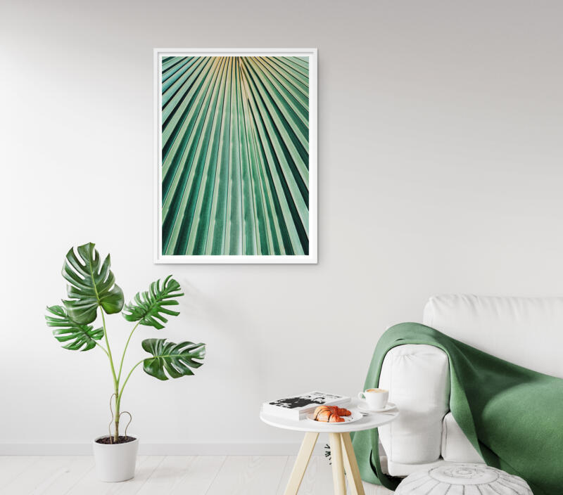 Palmenblatt Makrofotografie Nahaufnahme Tropisch Jungle Poster – Bild 2