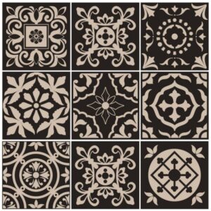 Fliesenaufkleber für Küche und Badezimmer - Portugiesisch-Braun-Creme