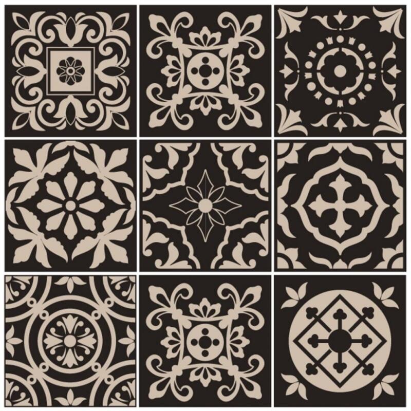 Fliesenaufkleber für Küche und Badezimmer - Portugiesisch-Braun-Creme