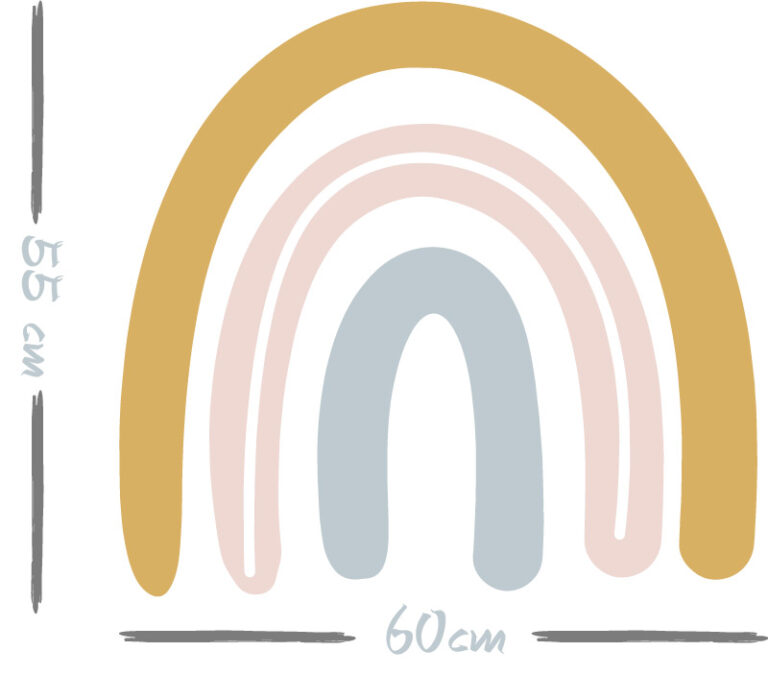 Wandtattoo Regenbogen Pastell - Kinderzimmer – Bild 2