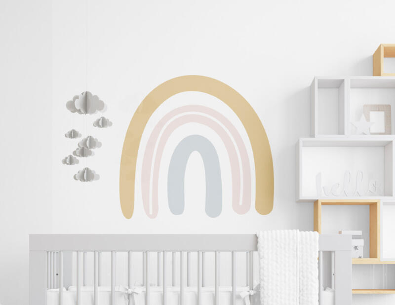 Wandtattoo Regenbogen Pastell - Kinderzimmer