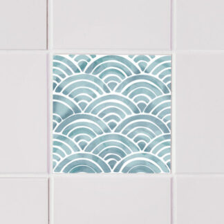 Klebefliesen für Küche & Badezimmer - Wellen Aquarell