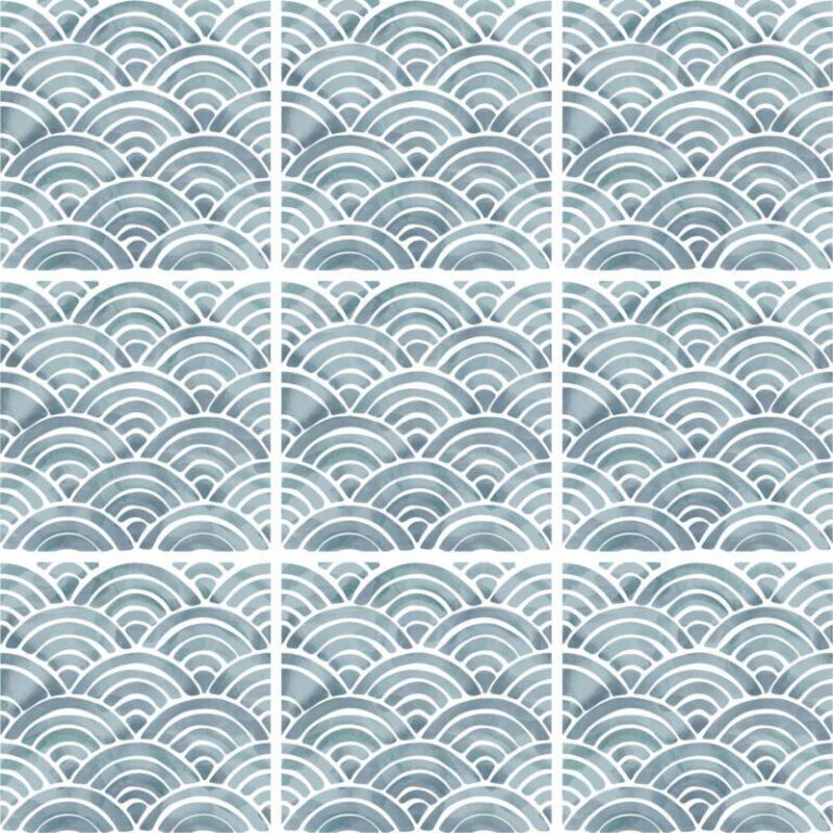 Klebefliesen für Küche & Badezimmer - Wellen Aquarell – Bild 2