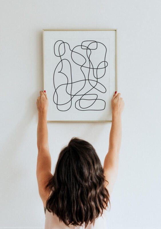 Durchgängige Linie Abstrakte Kunst Zeichnung Poster – Bild 6