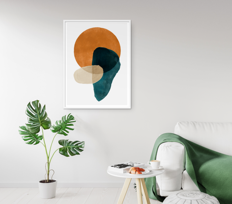 Abstrakte Formen Wasserfarbe Pinselstrich-Kunst – Bild 3