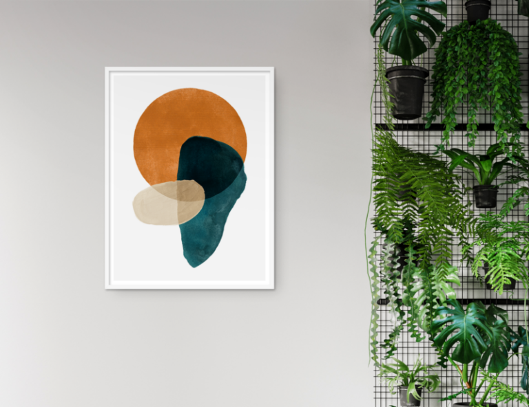 Abstrakte Formen Wasserfarbe Pinselstrich-Kunst – Bild 2