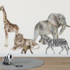 Safari Afrika Aquarell Tiere Wandtattoo
