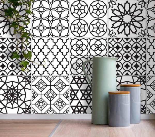 Fliesenaufkleber für Bad und Küche - Arabisch Geometrisch – Bild 2