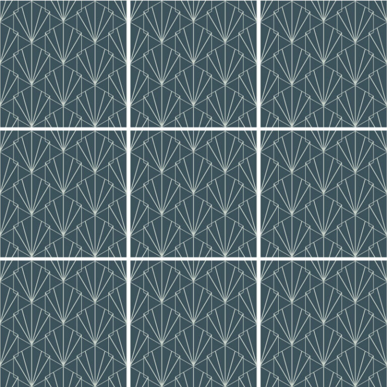 Fliesenaufkleber für Küche und Bad - Art Deco Petrol – Bild 2