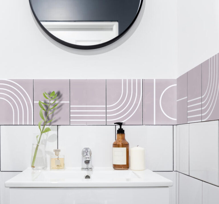 Klebefliesen für Küche & Badezimmer - Geometrische Linien Abstrakt – Bild 3