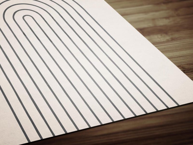 Zeitgenössische Abstrakte Minimalistische Wandkunst - Sonne Regenbogen- Poster Set – Bild 5