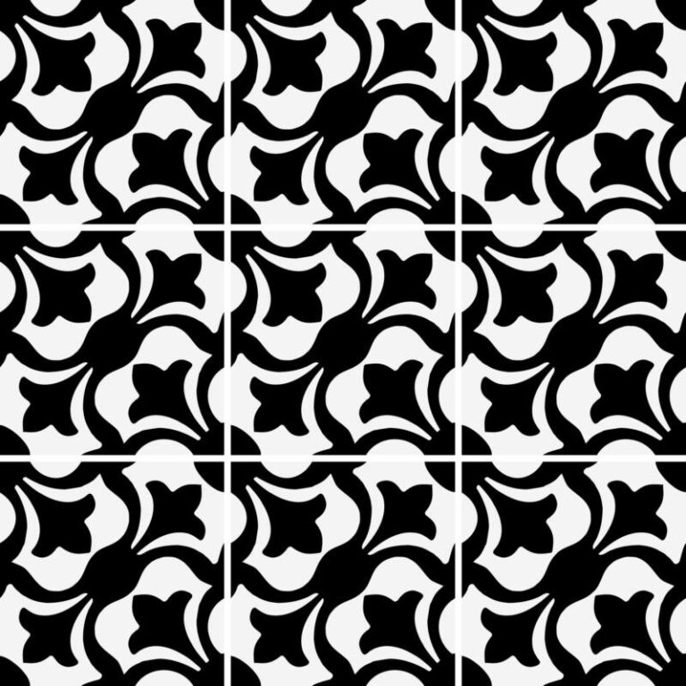 Bodenfliesenaufkleber für Küche und Badezimmer - Floral Mono – Bild 2