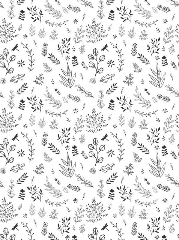 Dekorfolie Möbelfolie - Floral Sketch – Bild 2