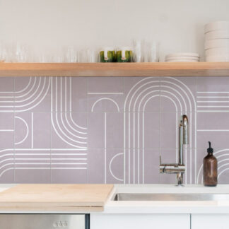 Klebefliesen für Küche & Badezimmer - Geometrische Linien Abstrakt