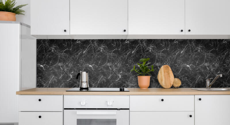 Küchenrückwand Folie - Naturstein Marmor Optik