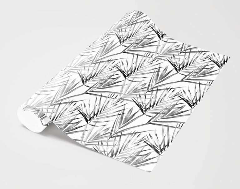 Küchenrückwand Folie - Palmenblätter Monochrom – Bild 3