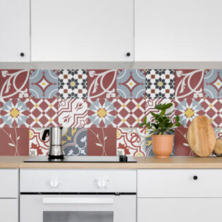 Küchenrückwand Folie - Portugiesisch Patchwork