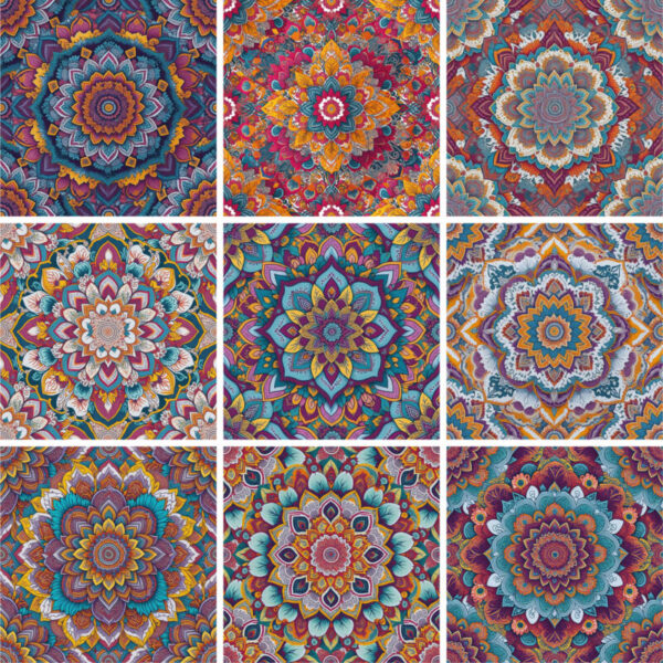 Bunte Mandala - Klebefliesen – Bild 6