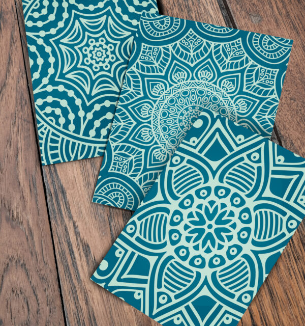 Fliesenaufkleber für Küche und Bad - Mandala Mintgrün Petrol – Bild 2