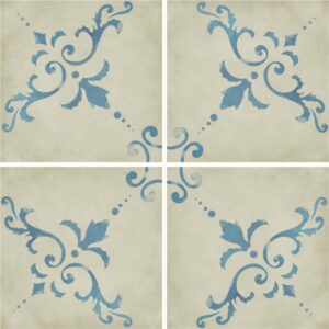 Fliesenaufkleber für Küche und Badezimmer - Vintage Floral - (Vintage-Look)