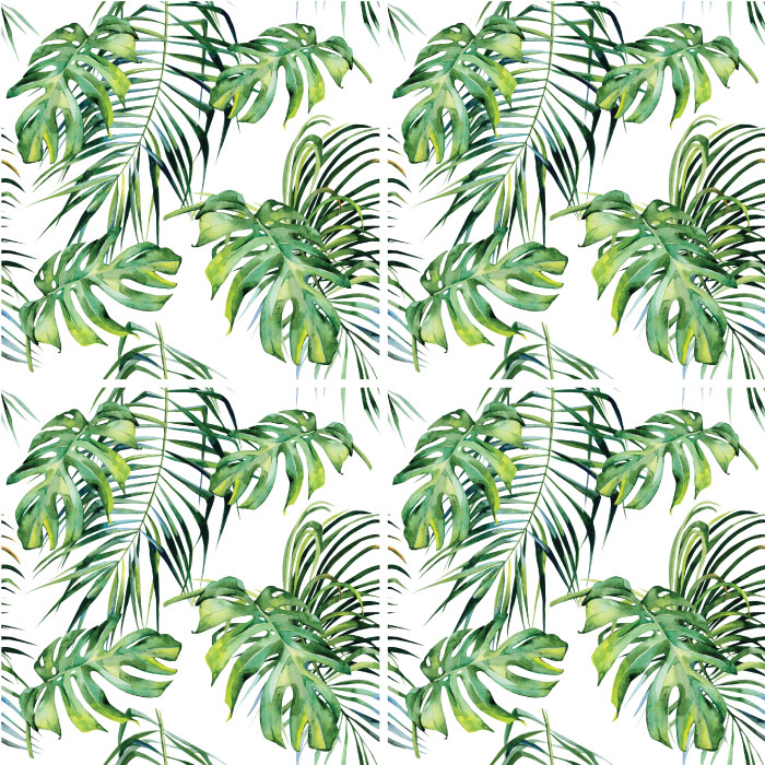 Fliesenaufkleber für Bad und Küche - Tropisch - Monstera - Aquarell – Bild 2