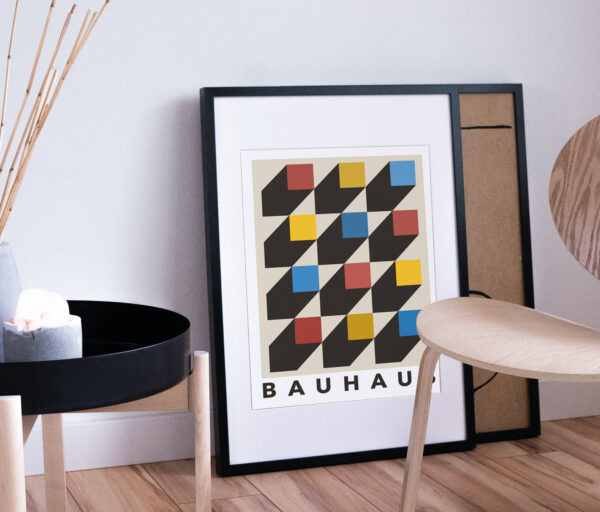 Bauhaus Stil Poster Plakat - Würfel – Bild 4